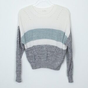 Garage Womens Colorblock‎ Striped Pullover Sweater Size XS Long Sleeve Casual